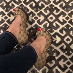 Gucci monogram heels